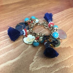 Fun tassel charm bracelet by J. Crew